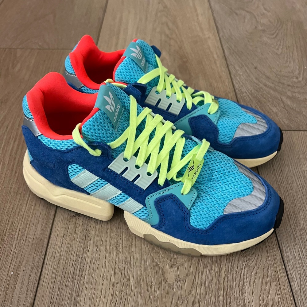 Adidas Torsion ZX 10000 C Blue Aqua Orange Mens 7.5 Running Shoes. Womens 8.5